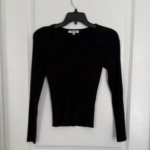Madewell Black Long Sleeve Top